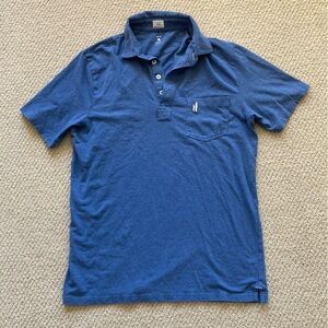 Johnnie-O Hangin’ Out Men’s Slim Fit Polo Shirt Blue Size Medium Cotton EUC